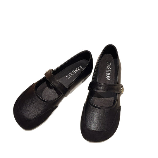 Damen elegante Ballerinas mit dekorativem Riemchen und hochwertiger Sohle EB