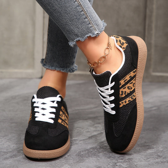 Damen Sportliche Sneaker mit animalischem Muster und rutschfester Sohle EB