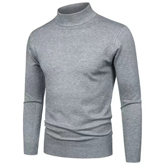 Herren Rollkragenpullover aus hochwertigem Strickmaterial mit feiner Textur EB