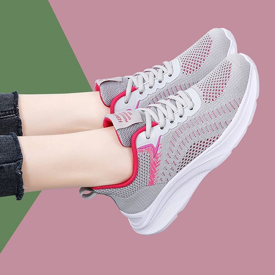 Damen Atmungsaktive Freizeitschuhe mit flexiblem Obermaterial und stoßdämpfender Sohle EB