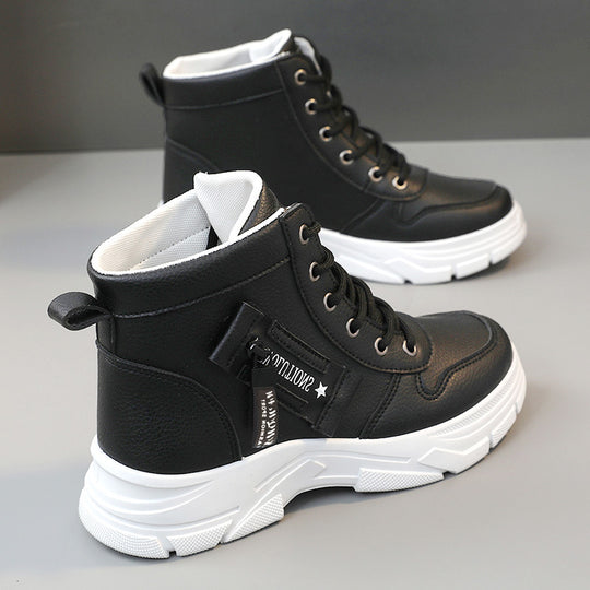 Damen sportliche High-Top Sneakers mit modischem Design und dämpfender Sohle EB