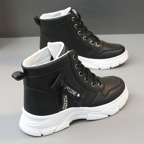 Damen sportliche High-Top Sneakers mit modischem Design und dämpfender Sohle EB