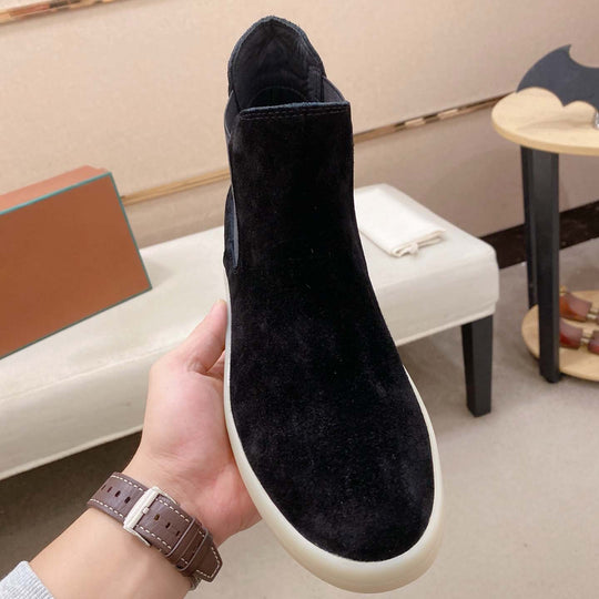 Damen Chelsea Boots aus hochwertigem Wildleder mit flexiblem Gummizug EB