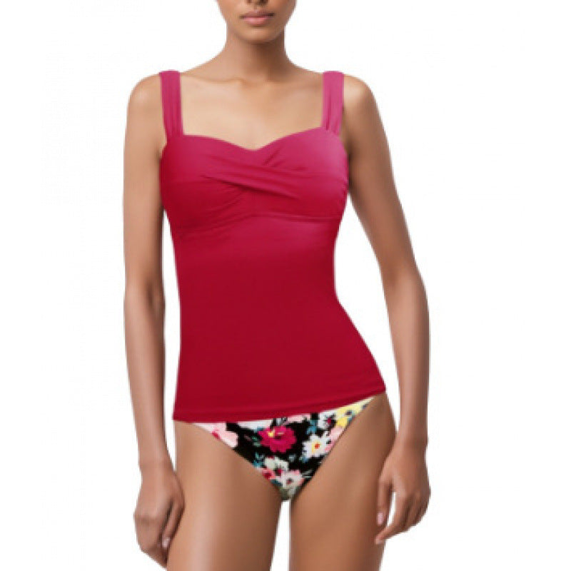 Damen Einteiler-Badeanzug mit modischem Wickel-Design EB