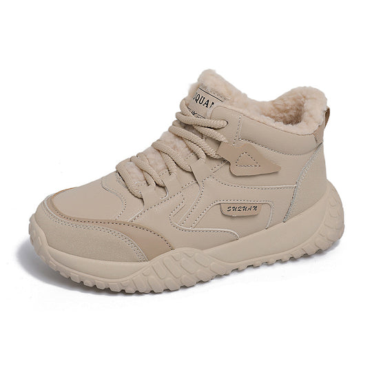 Damen Winterliche High-Top Sneakers mit weichem Innenfutter und rutschfester Sohle EB