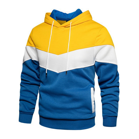 Herren Sportlicher Kapuzenpullover mit modernem Farbblockdesign und atmungsaktiven Eigenschaften EB