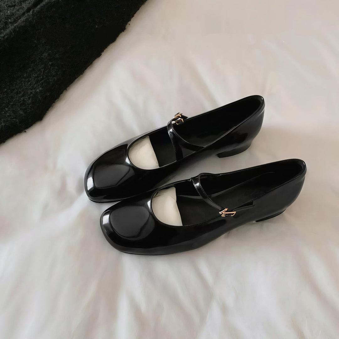 Damen Elegante und klassisch-schicke Ballerinas mit Schnalle EB
