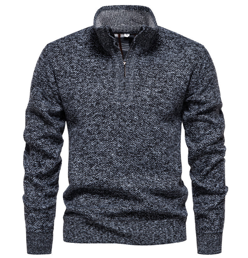 Herren Zip-Pullover mit strukturiertem Design EB
