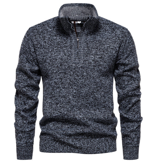 Herren Zip-Pullover mit strukturiertem Design EB