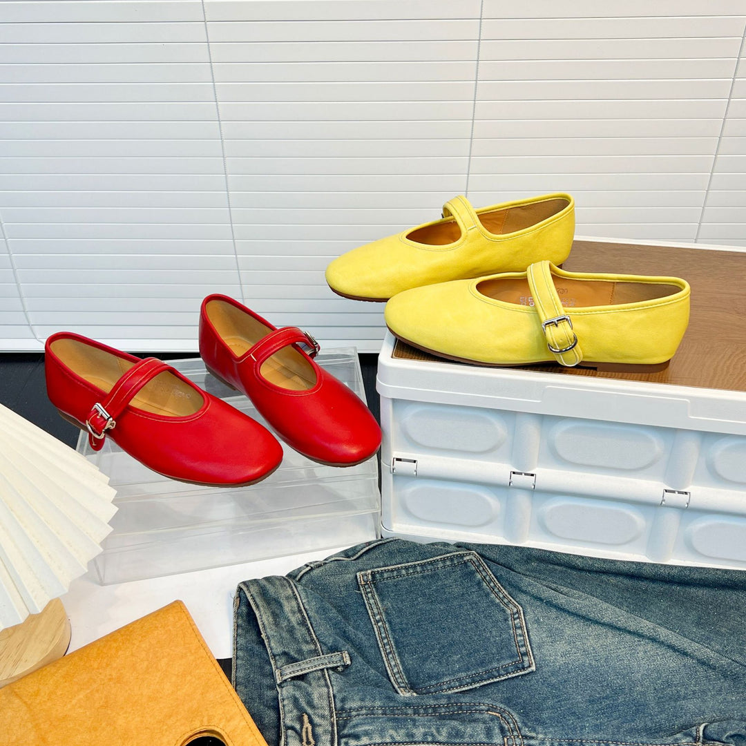 Damen Elegante Ballerinas mit modischem Riemen und komfortabler Innensohle EB