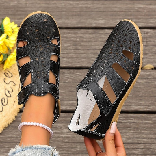Damen Atmungsaktive Riemensandalen mit verstellbarem Klettverschluss EB