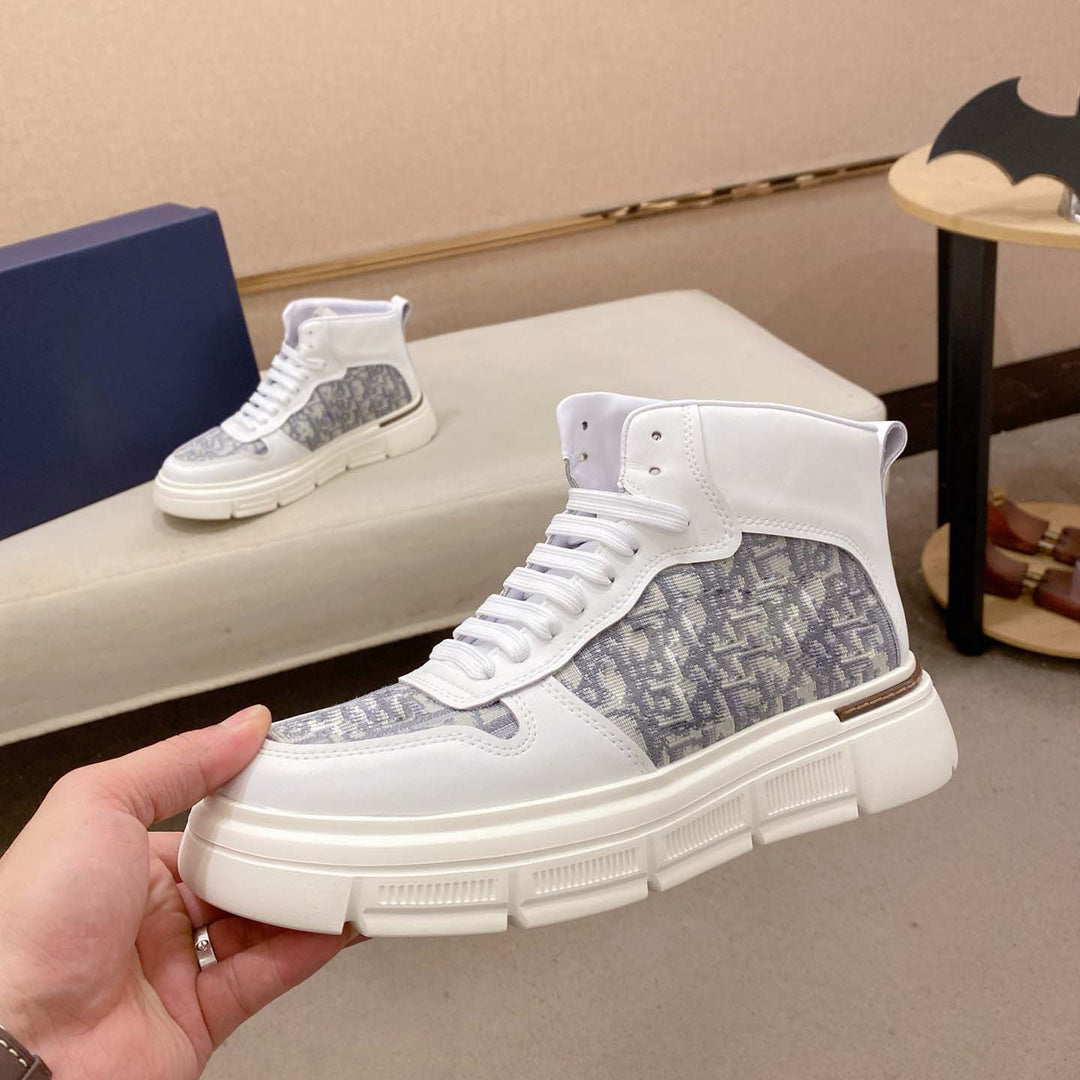 Damen High-Top Sneakers mit modischem Oberflächenmuster und strapazierfähiger Sohle EB