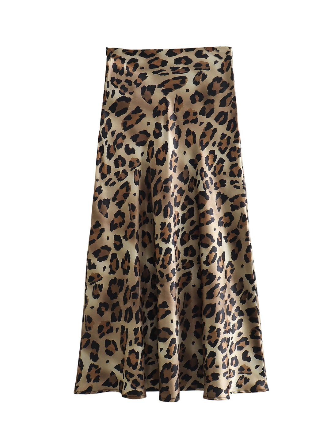 Damen eleganter Maxirock im stilvollen Leoprint EB