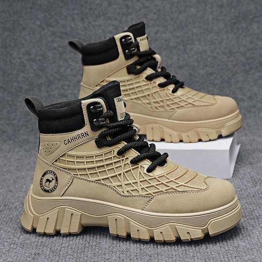 Damen Hohe und robuste Sneakers mit strapazierfähigem Obermaterial und rutschfester Sohle EB