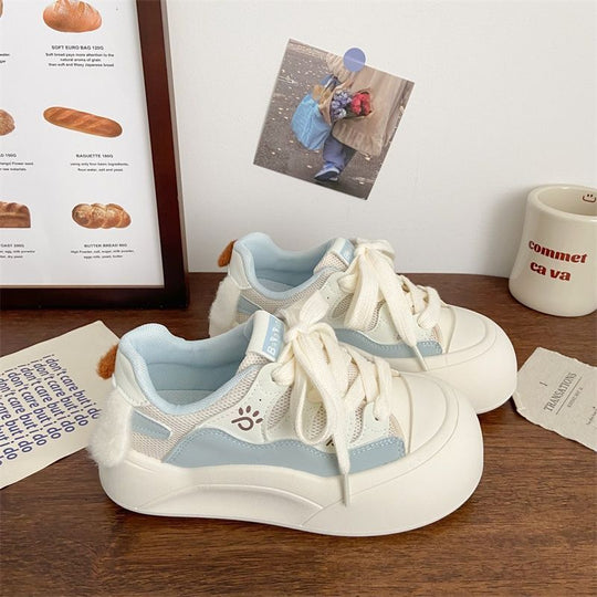 Damen Plattform-Sneaker mit verspielten Applikationen und bequemer Sohle EB