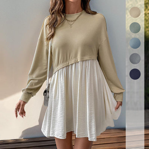 Damen Freizeitkleid mit lässigem Oberteil und fließendem Rock EB