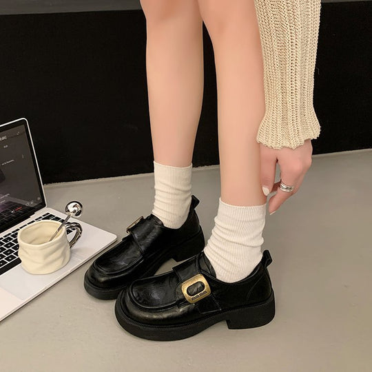 Damen modische Clogs mit dekorativem Schnallenverschluss und stabiler Sohle EB