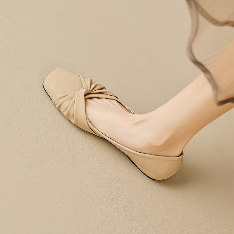 Damen Ballerinas mit elegantem Knotendesign und bequemer Sohle EB