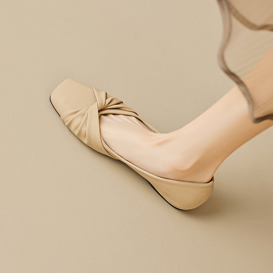 Damen Ballerinas mit elegantem Knotendesign und bequemer Sohle EB