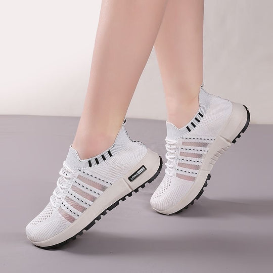 Damen Leichte und flexible Sportsneaker mit atmungsaktivem Obermaterial EB