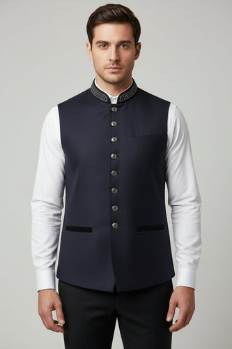 Elegante Graue Trachtenweste