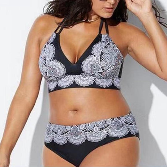 Damen Triangel-Bikini mit kontrastierenden Dessins EB