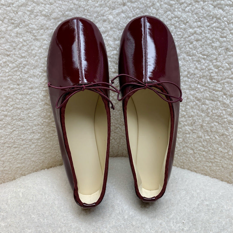 Damen Feine Ballerinas mit eleganten Schnürdetails EB
