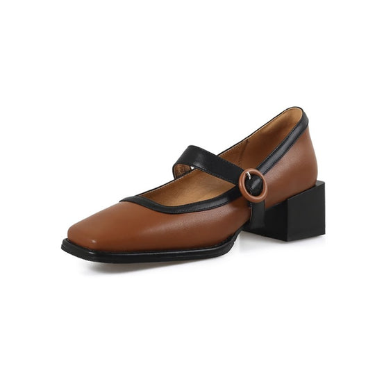 Damen klassische Chunky Heels EB
