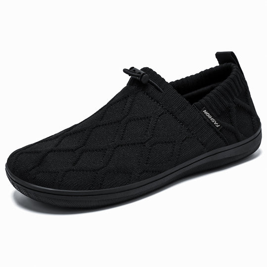 Damen nan gesteppter Strick-Slip-On mit elastischem Schlupfschaft und Kordelstopp EB
