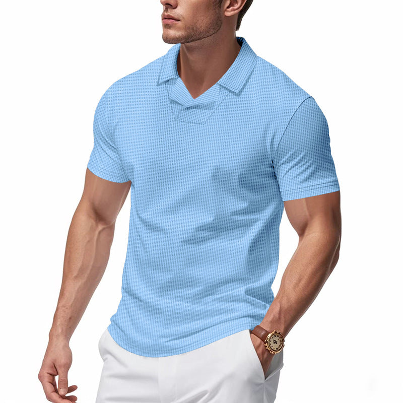 Herren Kurzarm Poloshirt mit strukturiertem Design EB