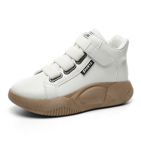 Damen modische High-Top Sneakers mit elastischen Schnürsenkeln und griffiger Sohle EB