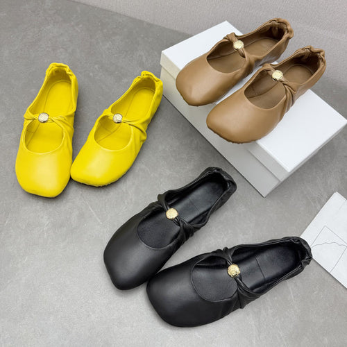 Damen Bequeme Ballerinas mit modischem Knoten-Detail EB