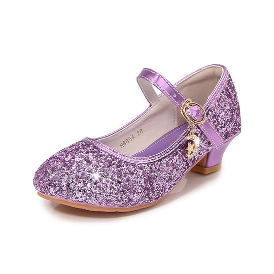 Mädchen Ballerina-Schuhe mit verstellbarem Riemen und Glitzer-Detail EB