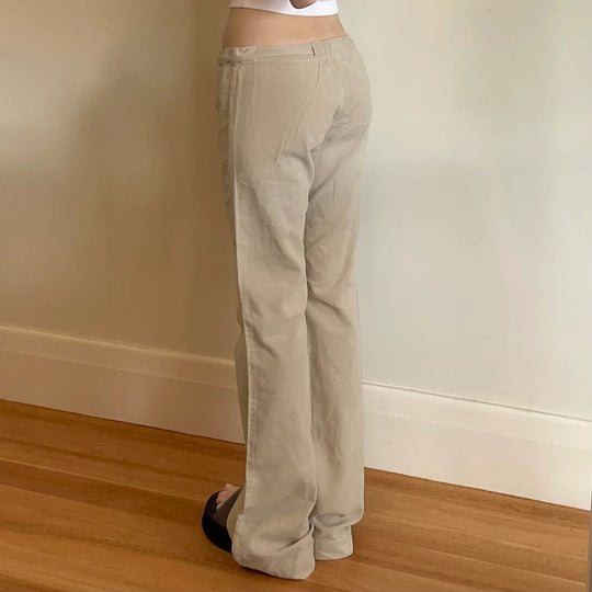 Damen Weit geschnittene Casual-Hose mit elastischem Bund und Kordelzug EB