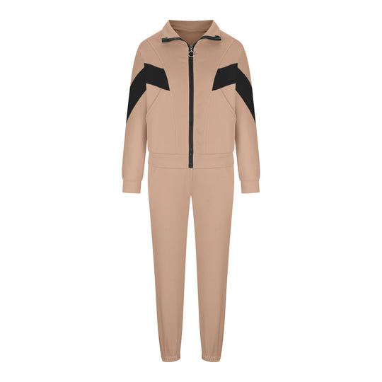 Damen nan athletisches Trainingsset mit Ring-Zipper, eingesetzten Taschen und kontrastierenden Arm-Panels EB
