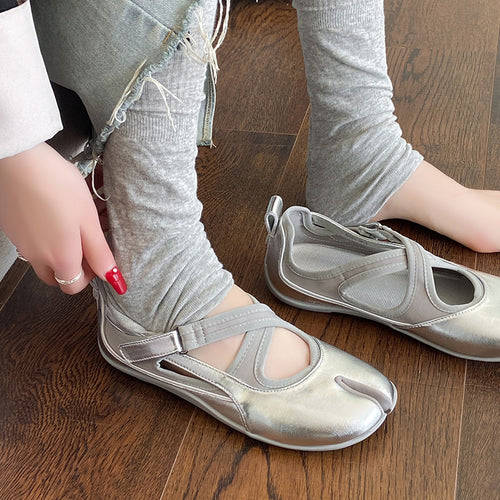 Damen Sportliche Ballerinas mit flexiblem Riemchen und atmungsaktivem Obermaterial EB