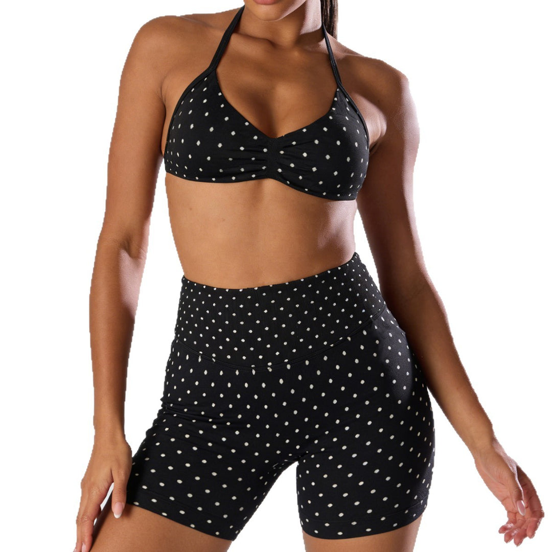 Damen Sportliches Bikini-Set mit hochgeschnittenen Shorts und rüschendetail EB