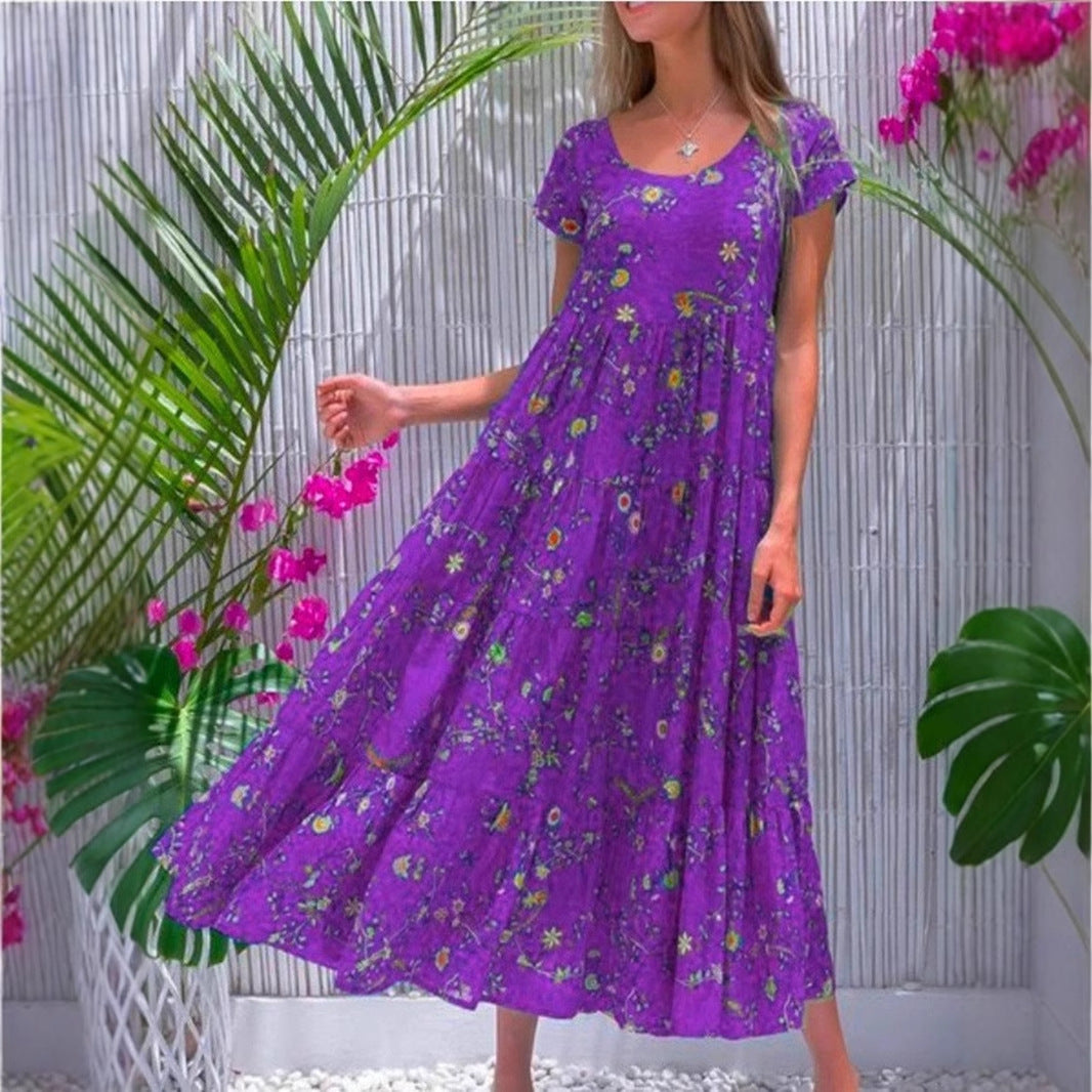 Damen Strandkleid aus leichtem, atmungsaktivem Baumwollmaterial von EB