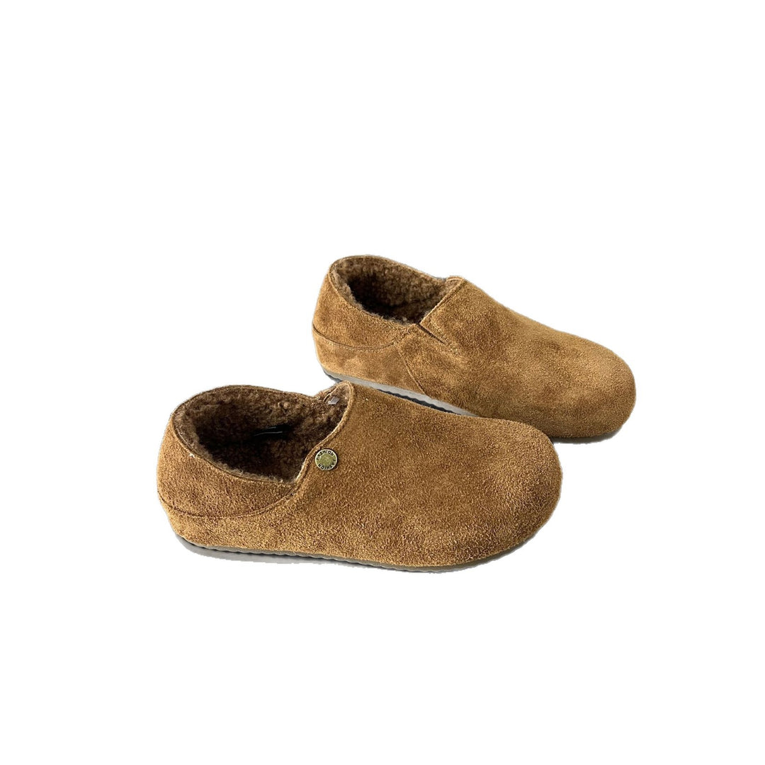 Damen Komfortable Clogs aus hochwertigem Wildleder mit kuscheligem Innenfutter EB