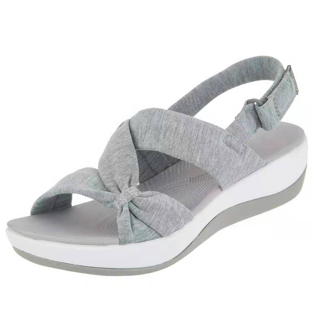 Damen komfortable Zehentrenner-Sandalen mit verstellbarem Riemendesign EB