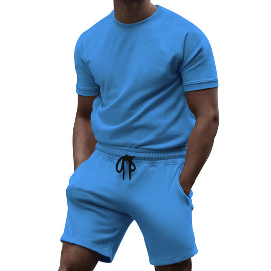 Herren Sportkombination mit kurzärmligem Oberteil und bequemen Shorts EB