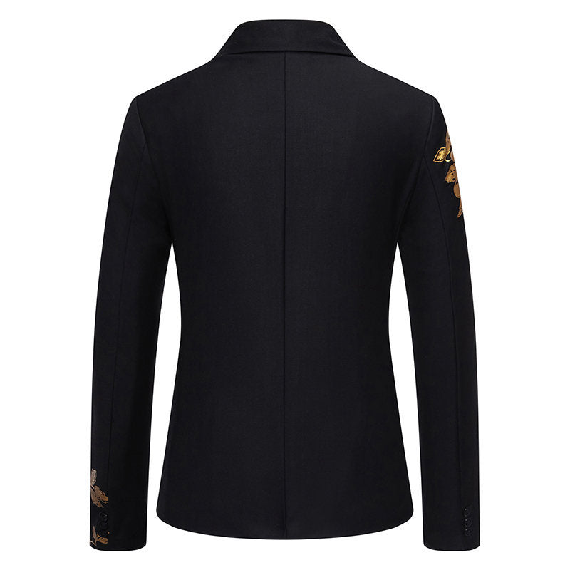 Damen Eleganter Blazer mit floralem Design und seidigem Finish EB