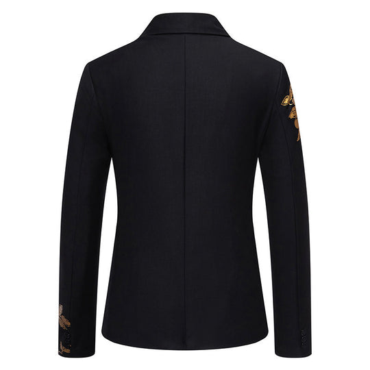 Damen Eleganter Blazer mit floralem Design und seidigem Finish EB
