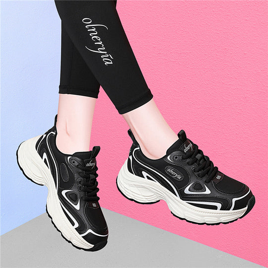 Damen Sportliche Chunky Sneakers mit dämpfender Sohle EB