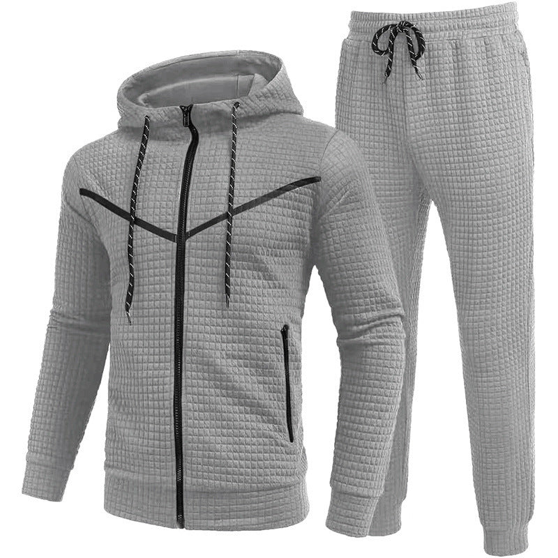 Herren Fleece-Jogginganzug mit strukturiertem Design EB