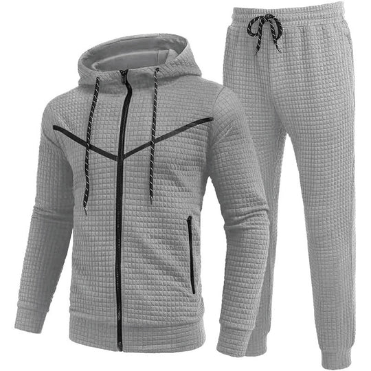 Herren Fleece-Jogginganzug mit strukturiertem Design EB