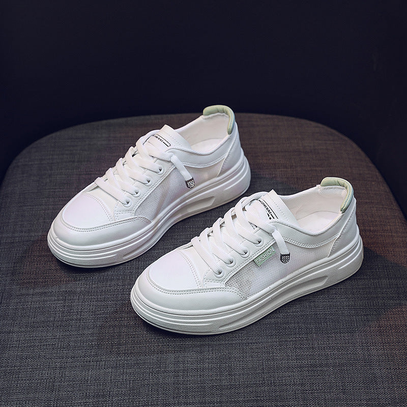 Damen modische Freizeitsneaker mit atmungsaktiver Mesh-Oberfläche und stoßdämpfendem Sohlenprofil EB