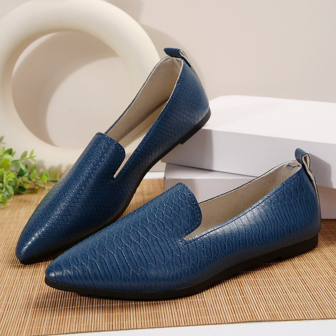 Damen  flexible Keil-Slipper mit Schlangenprägung, gepolstertem Komfortfußbett und rutschfester Gummisohle EB