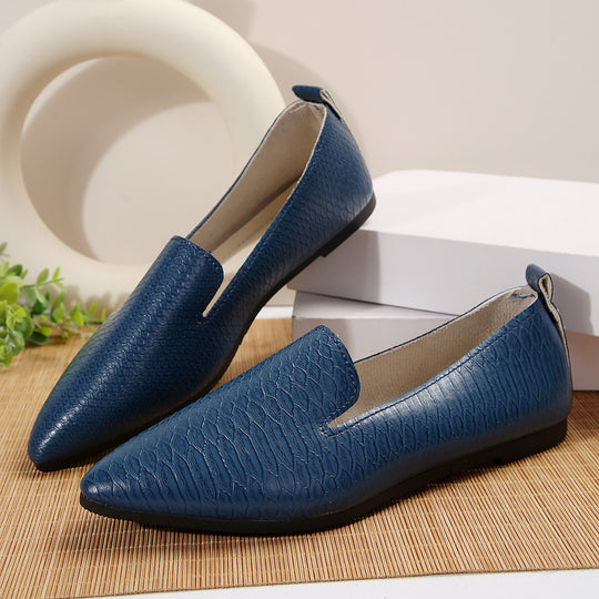 Damen  flexible Keil-Slipper mit Schlangenprägung, gepolstertem Komfortfußbett und rutschfester Gummisohle EB