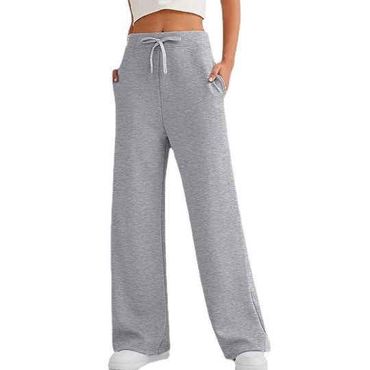 Damen Weite Freizeit-Hose mit elastischem Bund und praktischen Taschen EB